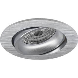 👉 Armatuur zilver aluminium Spot Gu10 - Pragmi Delton Pro Inbouw Rond Mat Kantelbaar Ø82mm 6013925768768