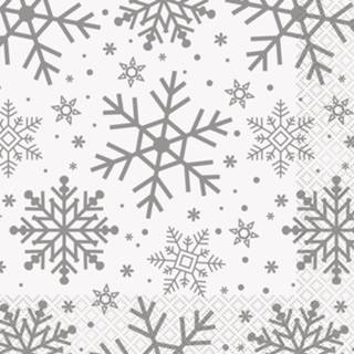 👉 Servet wit papier Haza Original Servetten Holiday Snowflakes 33 Cm 16 Stuks 11179772322