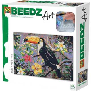 👉 Multikleur Ses Strijkkraalkunstwerk Beedz Art Toekan 30 X 45,5 Cm 9-delig 8710341060022