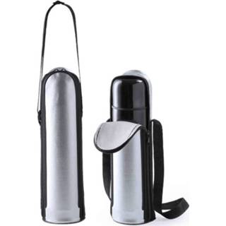👉 Drinkfles PVC zilver zilverkleurig 2x Isolerende Hoezen Voor Thermoflessen/drinkflessen 26,5 Cm - Verpakking Thermosbekers 8720276693554