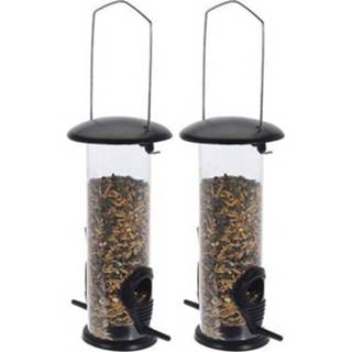 👉 Voedersilo 2x Tuinvogels Hangende Voeder Silo 23 Cm - Winter Vogelvoer Huisjes 8720276530286