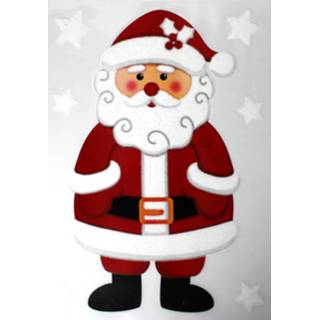 👉 Raamversiering 1x Kerst Raamstickers Kerstman 28,5 X 40 Cm - Raamversiering/raamdecoratie Stickers 8720147880366