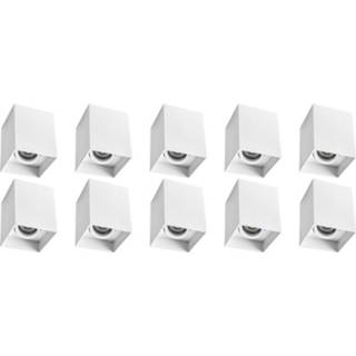 👉 Opbouwspot wit aluminium 10 Pack - Pragmi Luxina Pro Gu10 Fitting Opbouw Vierkant Mat Verdiept Kantelbaar 6013927014078