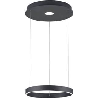 👉 Hanglamp wit zwart aluminium Led - Hangverlichting Trion Lonag 45w Warm 3000k Rond Mat 6013920285291