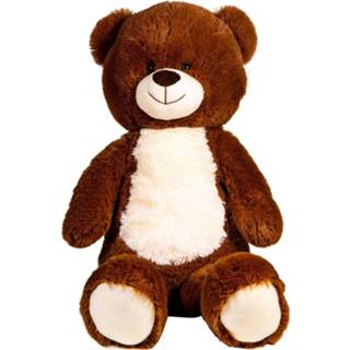 👉 Teddybeer bruine pluche bruin Teddybeer/beren Knuffel 80 Cm - Teddyberen Knuffeldieren/beesten Dierenknuffels 8712051084961