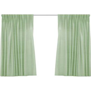 👉 Gordijn polyester groen Larson - Luxe Hotel Blackout Met Haken 1.5 Meter Soft Mint 8718969578479