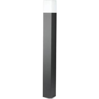 👉 Buitenlamp zwart aluminium Led Tuinverlichting - Viron Hyno Staand Gu10 Fitting Vierkant Mat 80cm 6013927652621