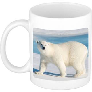 👉 Beker witte keramiek wit Dieren Ijsbeer Foto Mok 300 Ml - Cadeau / Ijsberen Liefhebber 8720276878920