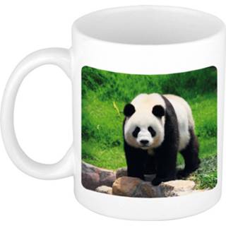 👉 Beker keramiek wit Dieren Grote Panda Foto Mok 300 Ml - Cadeau / Pandaberen Liefhebber 8720276878906