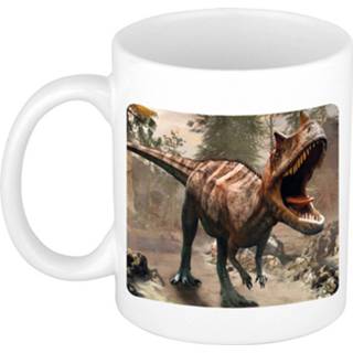 👉 Dinosaurus keramiek wit Dieren Carnotaurus Foto Mok 300 Ml - Cadeau Beker / Dinosaurussen Liefhebber 8720276878739