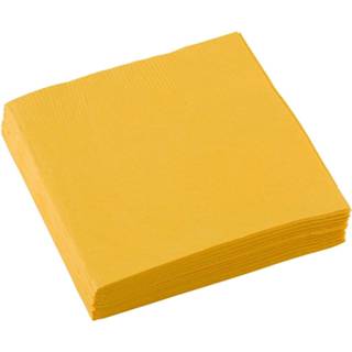 👉 Servet papier geel Amscan Servetten 25 X Cm 20 Stuks 13051271497