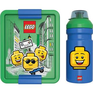 👉 Groen blauw Lego Lunchset Iconic 2-delig Groen/blauw 5711938030445