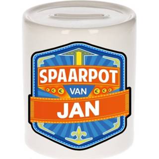 👉 Spaarpot keramiek multikleur kinderen Kinder Voor Jan - Naam Spaarpotten 8719538342088