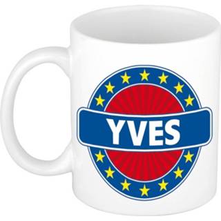 👉 Beker keramisch multikleur Yves Naam Koffie Mok / 300 Ml - Namen Mokken 8719538438880