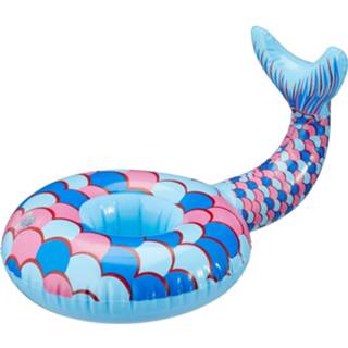👉 Blauwe blauw Opblaas Drank Houder Zeemeerminstaart 28 Cm 8719538622982
