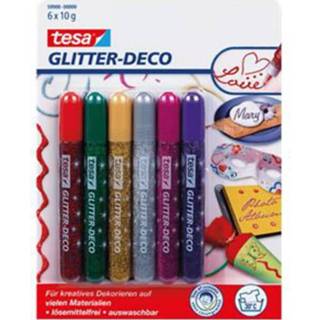 👉 Stift wit Tesa Glitter Deco Stift, Assorti 6 Stuks 4042448194664