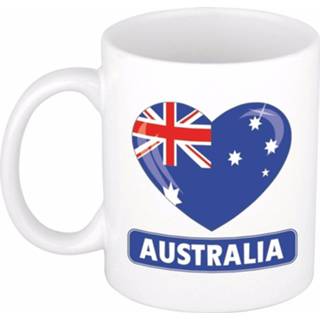 👉 Beker keramisch multikleur Hartje Australie Mok / 300 Ml 8719538176782