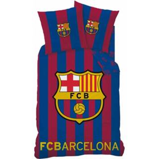 👉 Dekbedovertrek katoen blauw Fc Barcelona Logo - Eenpersoons 140 X 200 Cm 3272760446573