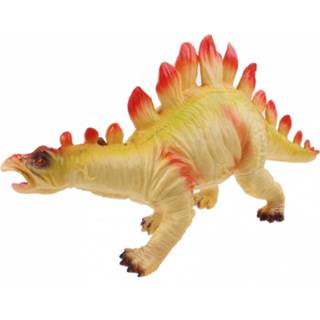 👉 Dinosaurus geel rood kunststof Johntoy 45 Cm Geel/rood 8719817334001
