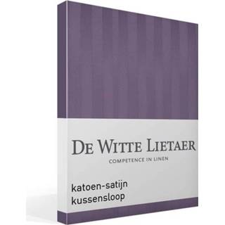 👉 Kussenslop witte lavendel Katoen Satijn paars De Lietaer Zygo Kussensloop - 100% Katoen-satijn 60x70 Cm Standaardmaat Lavender 5410156511537