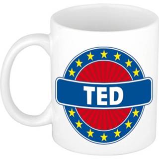 👉 Beker keramisch multikleur Ted Naam Koffie Mok / 300 Ml - Namen Mokken 8719538426627