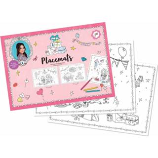 👉 Placemat papier multikleur Placemats Jill Knutsel Setje 10 Stuks 8719538142886