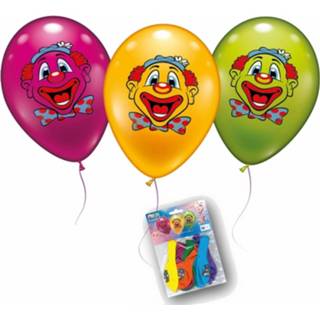 👉 Ballon multikleur Clown Ballonnen 6 Stuks 8718758948193
