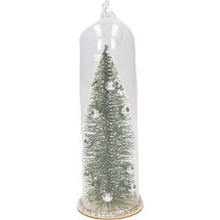 👉 Kerstboom zilveren glas multikleur In Stolp Kerstversiering Hangdecoratie 22 Cm 8719538491014