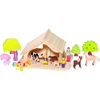 👉 Kerstster houten hout multikleur Holztiger Boerderij Stal + Kribbe En 4013594803489