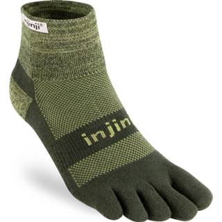 👉 Wandelsok l uniseks bruin oranje Injinji - Trail Midweight Mini-Crew Wandelsokken maat L, oranje/bruin 760172011364