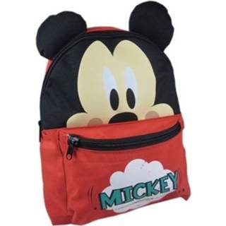 👉 Rugzak rood polyester Disney Mickey Mouse Oortjes 24 X 10 30 Cm 4891320362154