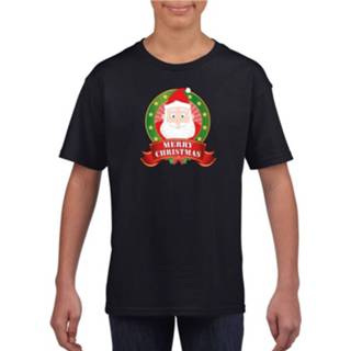 👉 Shirt zwart katoen s kinderen jongens meisjes Kerst T-shirt Voor Met Pinguin Print - Shirts En (122-128) 8719538718265