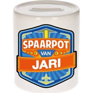 👉 Spaarpot keramiek multikleur kinderen Kinder Voor Jari - Naam Spaarpotten 8719538344112