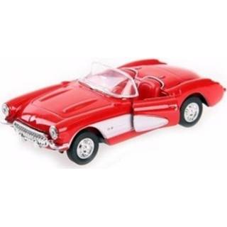 👉 Zwart metaal Speelgoedauto Chevrolet Corvette 1957 Cabrio 8718758956211