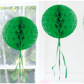 👉 Groen papier Decoratie Bol Donker 30 Cm 8718758547600