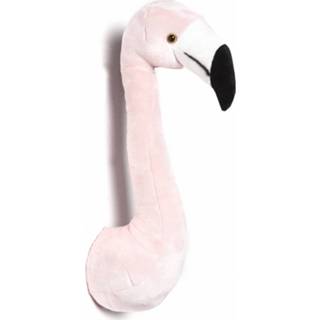 👉 Knuffel pluche roze kinderen Flamingo Dierenhoofd 30 Cm - Flamingokop Kinderkamer Muurdecoratie 8718758926481