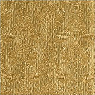 👉 Tafel goud papier goudkleurig 15x Stuks Luxe Servetten Barok Patroon 3-laags 8719538079243