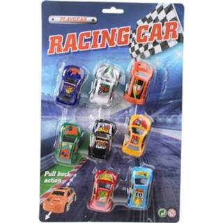 Kunststof multikleur Johntoy Raceautoset Playgear 8-delig 8711866267576