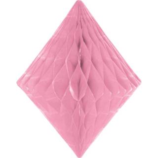 👉 Roze diamant papier Honeycomb - 30 Cm Lichtroze 8714572602655