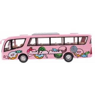 👉 Miniatuur roze metalen staal Goki Bus 18 Cm 8719817003358