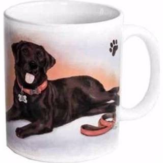 👉 Zwarte keramisch multikleur Koffie Mok Labrador 8718758752004