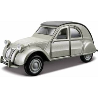 👉 Modelauto metaal grijs Citroen 2cv Lelijk Eendje 1:32 - Speelgoed Auto Schaalmodel 8719538229617