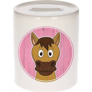 👉 Dieren spaarpot keramiek multikleur kinderen Vrolijke Paard 9 Cm - Paarden Spaarpotten Voor 8719538352193