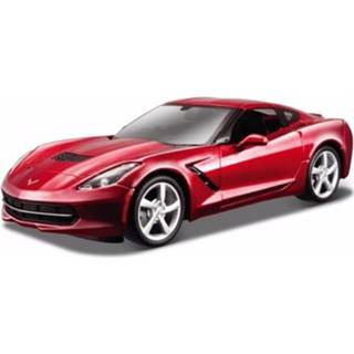 Modelauto rood metaal Chevrolet Corvette 1:43 8719538229013