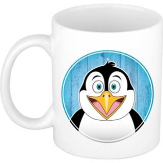 Beker keramiek keramisch multikleur kinderen 1x Pinguins / Mok - 300 Ml Pinguin Dieren Bekers Voor 8719538349957