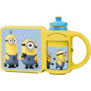 👉 Lunchbox blauw Minions Met Drinkfles 8412497762729