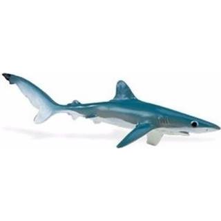 👉 Speelgoed figuur kinderen active multi blauwe kunststof plastic grote haai 18 cm