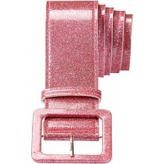 👉 Riem roze kunststof Glitter 120 Cm 8718758868354