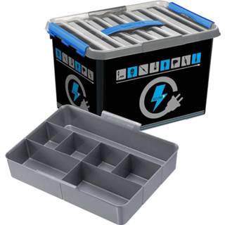 👉 Kunststof blauw Electra Box 22l Met Inzet 8711112798823
