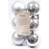 👉 Kerstbal kunststof zilver zilverkleurig Decoris Kerstballen 8cm 6st. 8716128590010